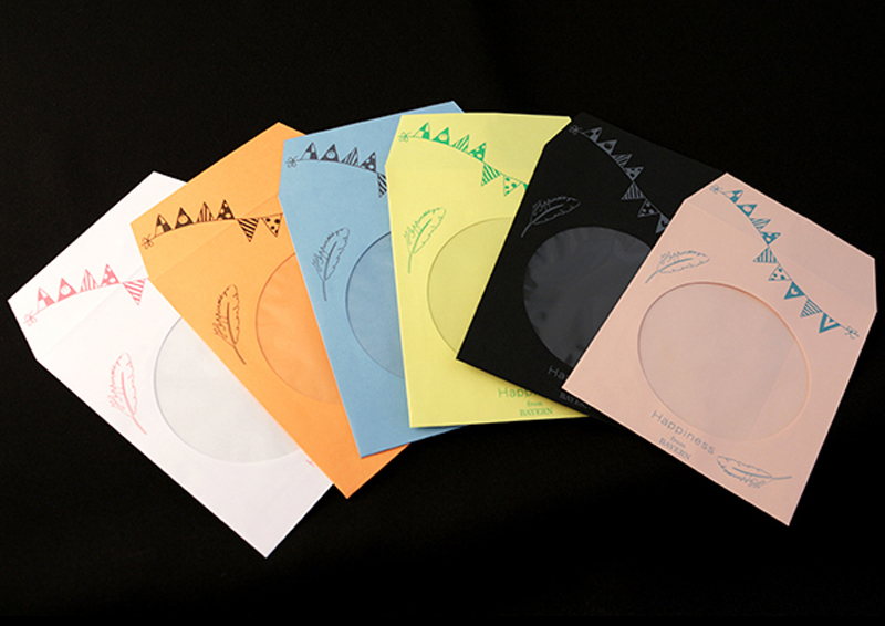 紀州色上質紙 カラバリ豊富な丸窓封筒