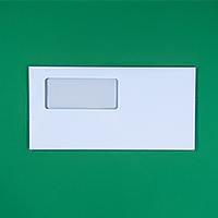 弥生対応窓付きカマス封筒ソフトアクア