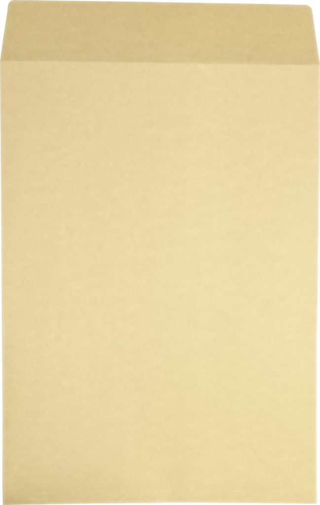 角形A4号サイズ ガゼット貼り封筒(茶)