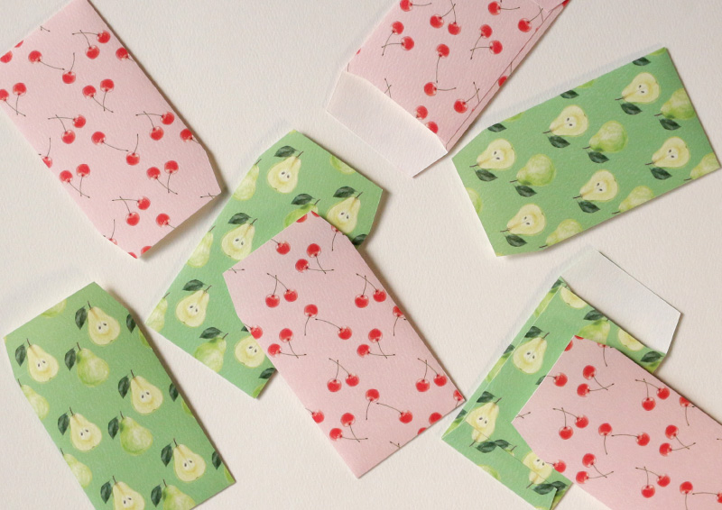 ぽち袋 フルーツ柄 洋梨 さくらんぼ