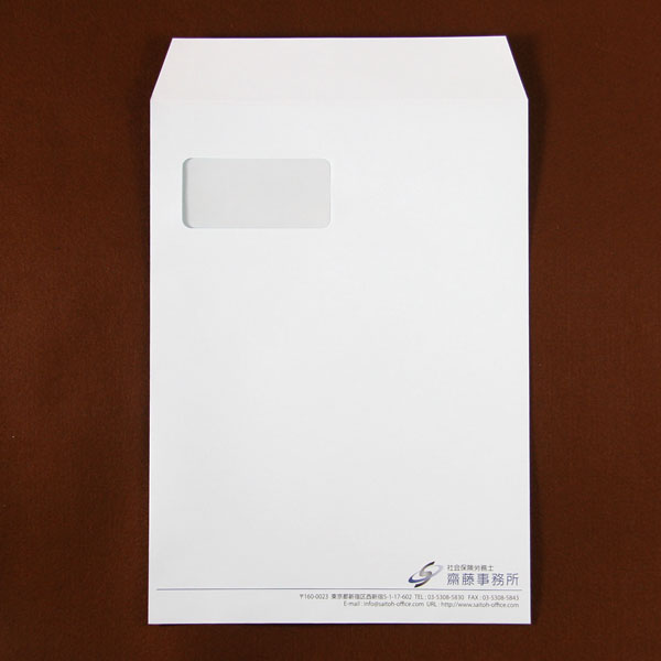 齋藤事務所様角2窓付色上質・水