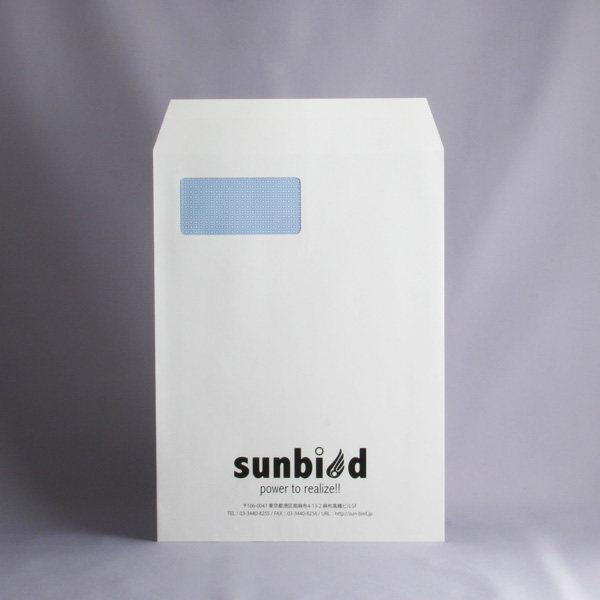 株式会社サンバード様 角形A4 窓付 95×45 裏地紋