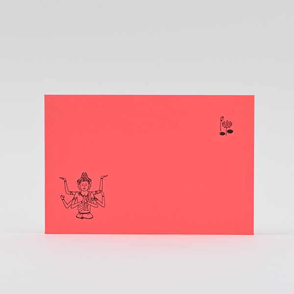 洋3アストロブライト・コーラルレッド 1色印刷