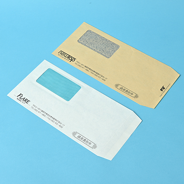 フレア様 長3窓付ホワイト_見本比較