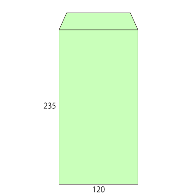 長3 ECグリーン 80N スミ貼 (〒枠なし)