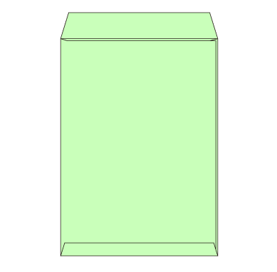 角2 ECグリーン 100 スミ貼 (〒枠なし)