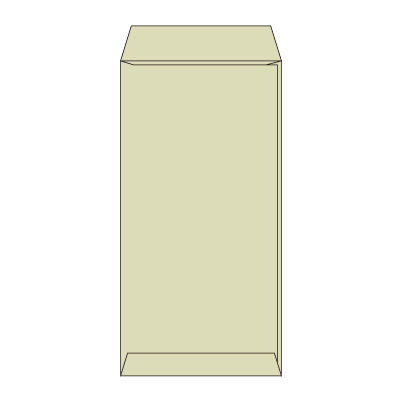 長3 ECグレイ 80 スミ貼 (〒枠付き)
幅 x 天地：120 x 235mm
米坪：80g/m2