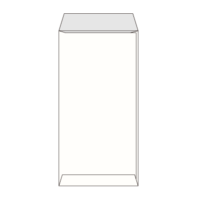長3 透けないコーティング パステルホワイト80(〒枠なし)(10枚パック)
幅 x 天地：120 x 235mm
米坪：80g/m2