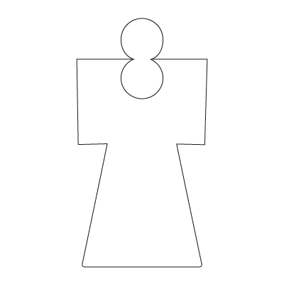 お祓い人形・型代B型(半紙・二つ折り)
幅 x 天地：- x -mm
米坪：-