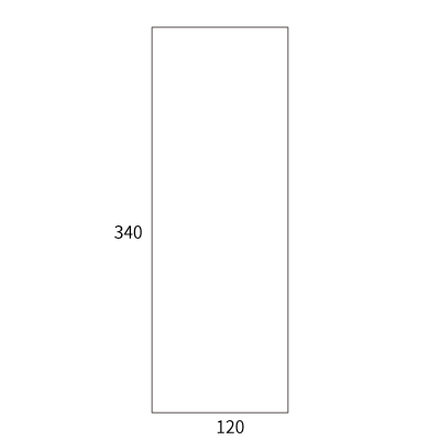 お札・お守り用封筒G（120×340）
幅 x 天地：120 x 340mm
米坪：64g/m2