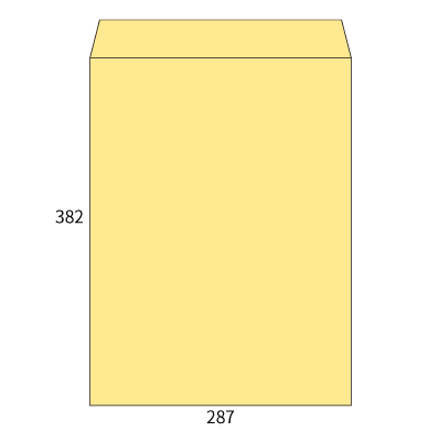角0 カラークリーム 100
幅 x 天地：287 x 382mm
米坪：100g/m2