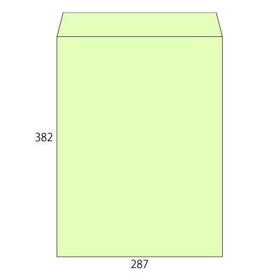 角0 カラーウグイス 100
幅 x 天地：287 x 382mm
米坪：100g/m2