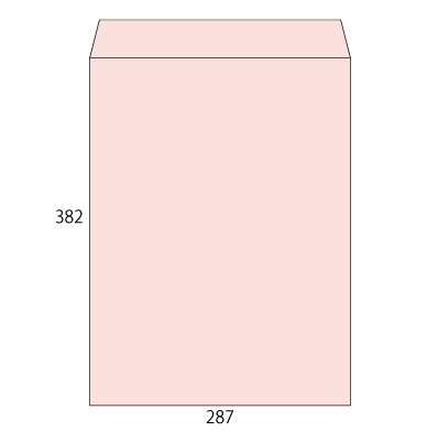 角0 パステルピンク 100
幅 x 天地：287 x 382mm
米坪：100g/m2