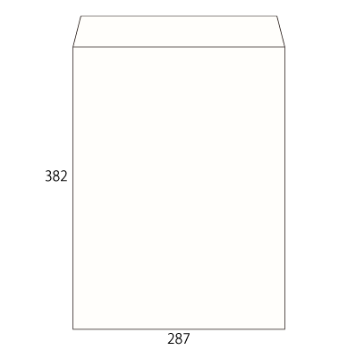 角0 パステルホワイト 100
幅 x 天地：287 x 382mm
米坪：100g/m2