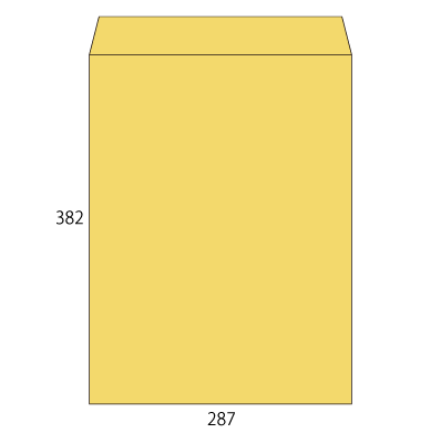 角0 OKクラフト 85 中貼
幅 x 天地：287 x 382mm
米坪：85g/m2