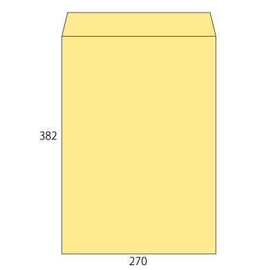 角1 カラークリーム 100
幅 x 天地：270 x 382mm
米坪：100g/m2
