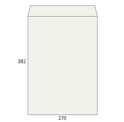 角1 カラーシルバー 100
幅 x 天地：270 x 382mm
米坪：100g/m2