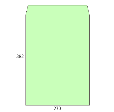 角1 パステルグリーン 100
幅 x 天地：270 x 382mm
米坪：100g/m2