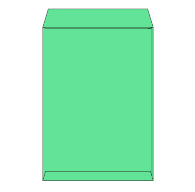 角2カラーエメラルド85ヨコ貼
幅 x 天地：240 x 332mm
米坪：85g/m2