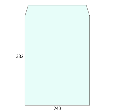 角2カラーミズ85ヨコ貼
幅 x 天地：240 x 332mm
米坪：85g/m2