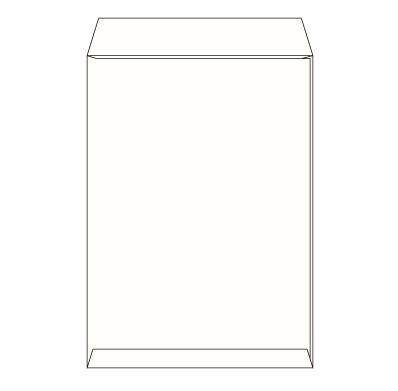 角2 パステルホワイト 100ヨコ貼
幅 x 天地：240 x 332mm
米坪：100g/m2