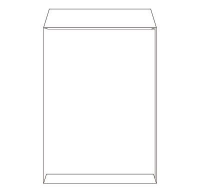 角2 ケント 80 スミ貼 (〒枠なし)
幅 x 天地：240 x 332mm
米坪：80g/m2