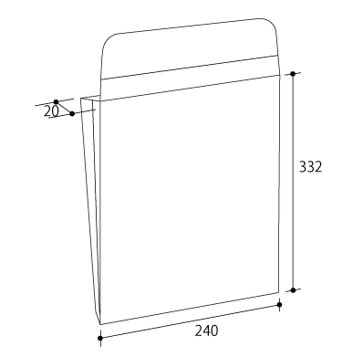 ガゼット角2ホワイト100