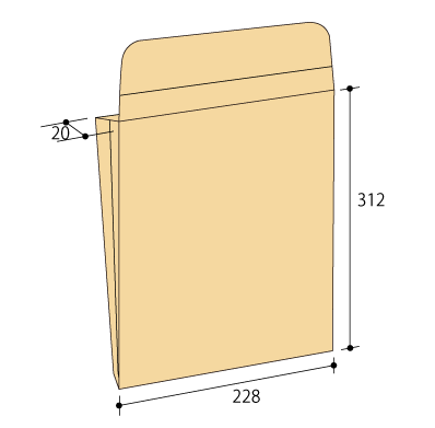 ガゼット角A4クラフト100