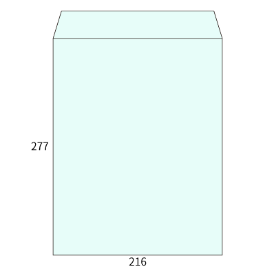 角3カラーミズ85ヨコ貼
幅 x 天地：216 x 277mm
米坪：85g/m2