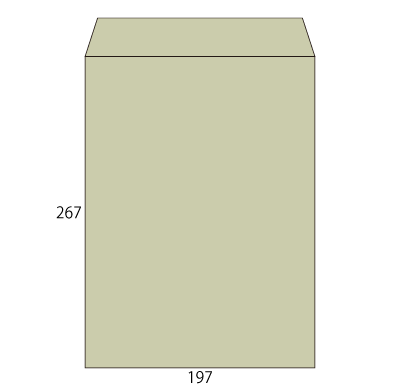 角4 Kグレイ 85 中貼
幅 x 天地：197 x 267mm
米坪：85g/m2