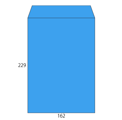 角6 Kブルー 85 中貼
幅 x 天地：162 x 229mm
米坪：85g/m2