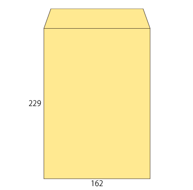 角6 Kクリーム 85 中貼
幅 x 天地：162 x 229mm
米坪：85g/m2