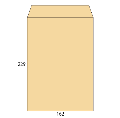 角6 クラフト 85 中貼
幅 x 天地：162 x 229mm
米坪：85g/m2