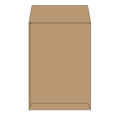 角6サイド封筒 未晒クラフト 100g
幅 x 天地：162 x 229mm
米坪：100g/m2