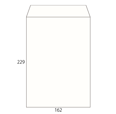 角6 ホワイト 80 中貼
幅 x 天地：162 x 229mm
米坪：80g/m2