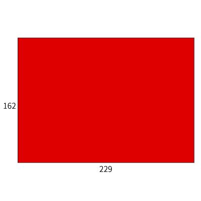 角6カマス封筒 コットン レッド 116.3g
幅 x 天地：229 x 162mm
米坪：116g/m2