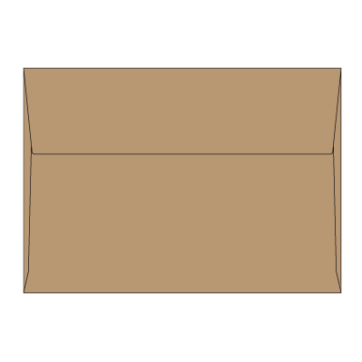 角6カマス封筒 未晒クラフト 100g
幅 x 天地：229 x 162mm
米坪：100g/m2