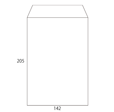 角7 ケント 80 中貼
幅 x 天地：142 x 205mm
米坪：80g/m2