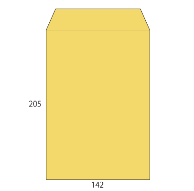 角7 Gクラフト 70 中貼
幅 x 天地：142 x 205mm
米坪：70g/m2