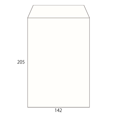 角7 ホワイト 80 中貼
幅 x 天地：142 x 205mm
米坪：80g/m2