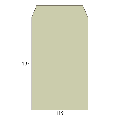 給料 Kグレイ 70 中貼
幅 x 天地：119 x 197mm
米坪：70g/m2