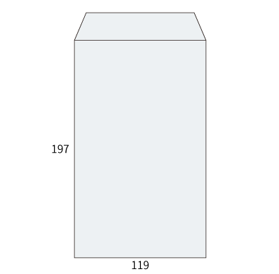 給料 Kスカイ 85 中貼
幅 x 天地：119 x 197mm
米坪：85g/m2