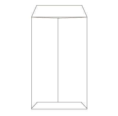廃番）角8 ケント 100 中貼 (〒枠付き)
幅 x 天地：119 x 197mm
米坪：100g/m2