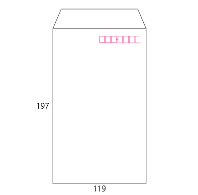 廃番）角8 ケント 100 中貼 (〒枠付き)