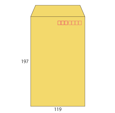 廃番）角8 OKクラフト 70 中貼 (〒枠付き)