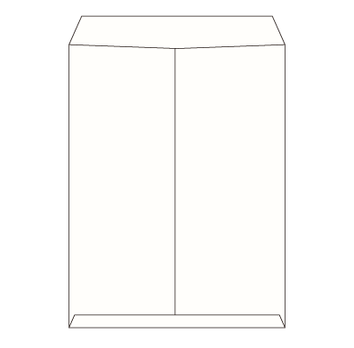 角形A3 Sホワイト120
幅 x 天地：340 x 445mm
米坪：120g/m2