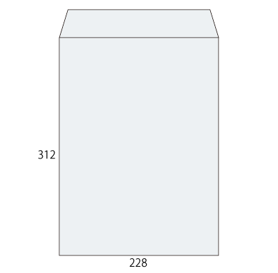 角形A4 スカイ 85L
幅 x 天地：228 x 312mm
米坪：85g/m2
