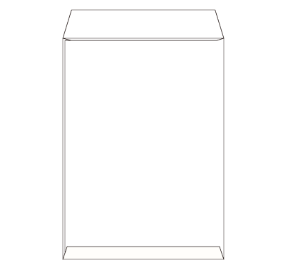 角形A4 窓付 95×45 裏地紋 (100枚)
幅 x 天地：228 x 312mm
米坪：105g/m2