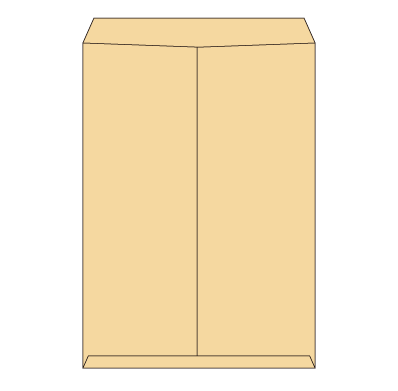 角形B3 クラフト120
幅 x 天地：375 x 525mm
米坪：120g/m2