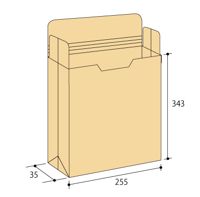 キーパル保存袋・玉なし 角2 クラフト
幅 x 天地：255 x 343mm
米坪：120g/m2